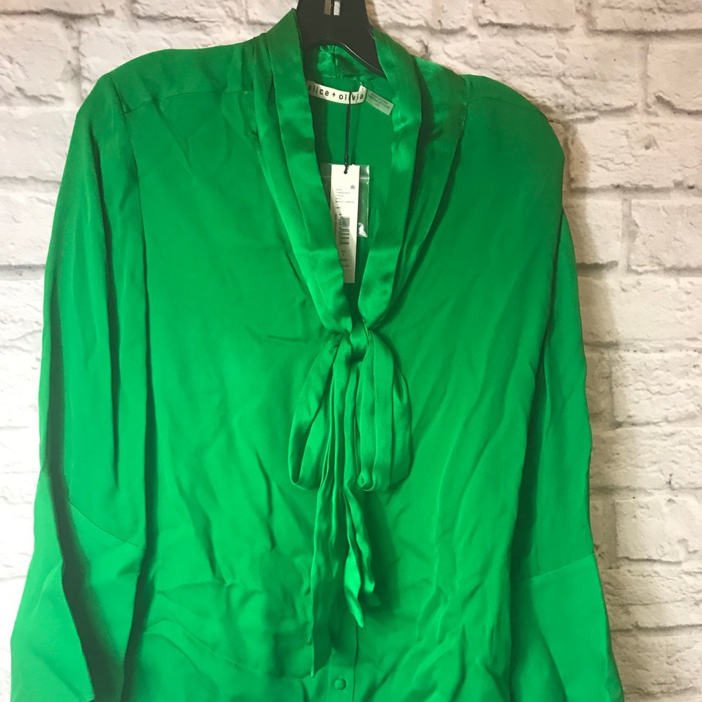 LAST ONE//100% AUTHENTIC Alice & Olivia Blouse - Picture 4 of 4
